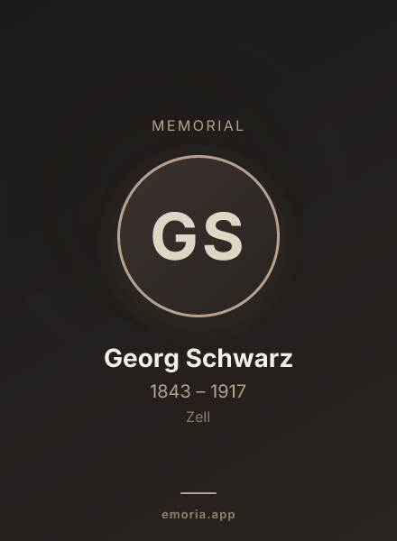 Memorial portrait of Georg Schwarz