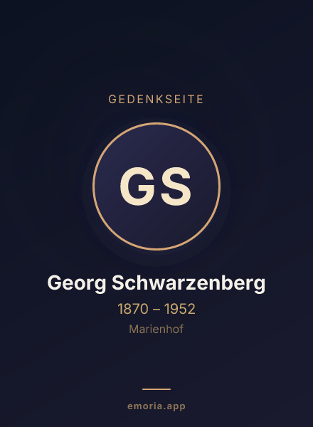 Gedenkportrait von Georg Schwarzenberg