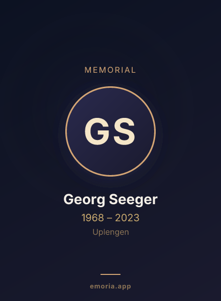 Memorial portrait of Georg Seeger