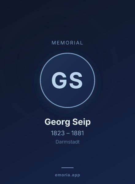 Memorial portrait of Georg Seip