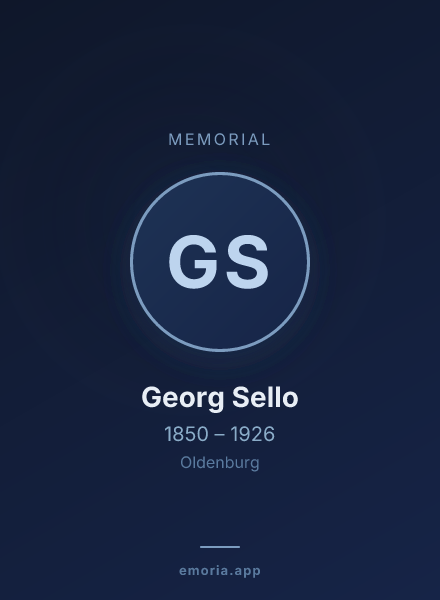 Memorial portrait of Georg Sello
