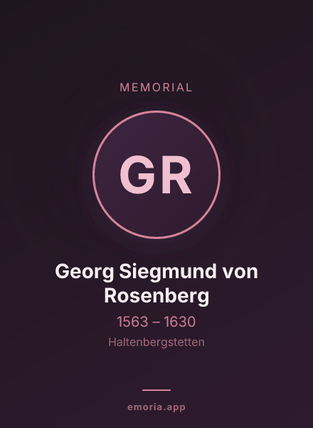 Memorial portrait of Georg Siegmund von Rosenberg