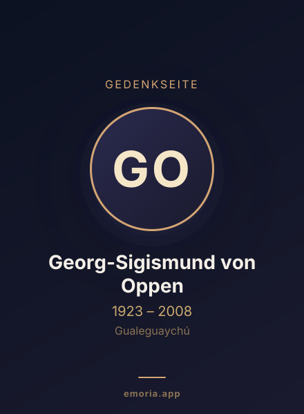Gedenkportrait von Georg-Sigismund von Oppen