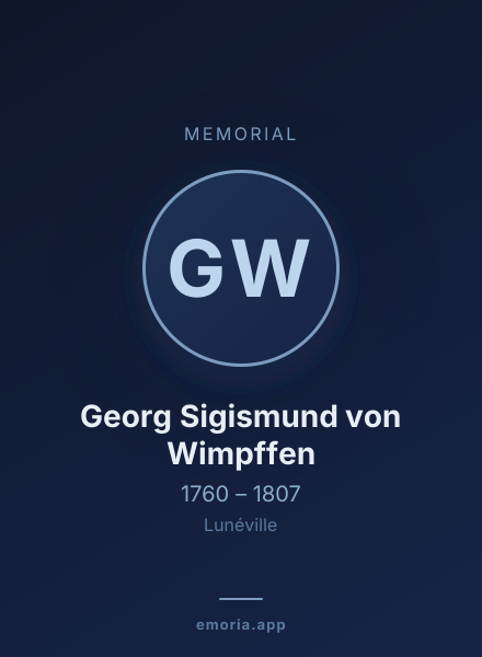 Memorial portrait of Georg Sigismund von Wimpffen