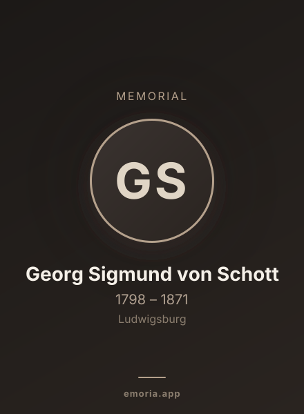 Memorial portrait of Georg Sigmund von Schott