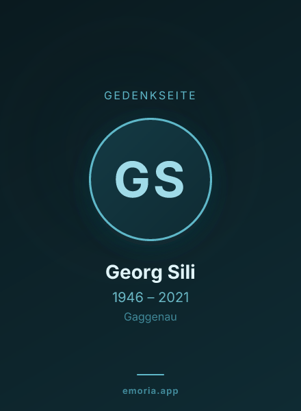 Gedenkportrait von Georg Sili