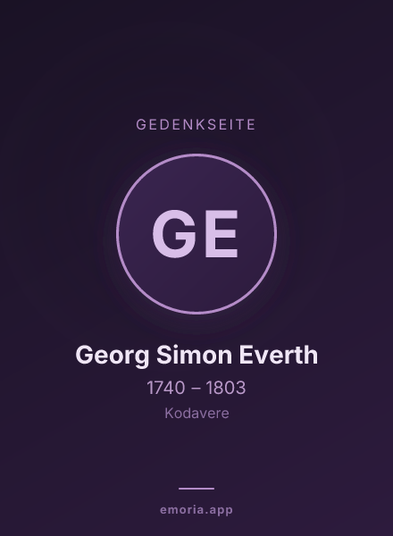 Gedenkportrait von Georg Simon Everth