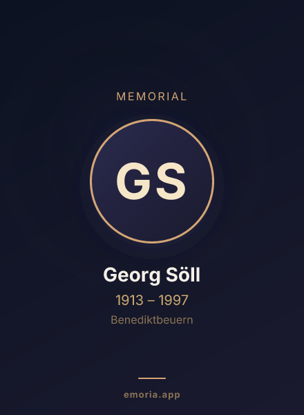 Memorial portrait of Georg Söll