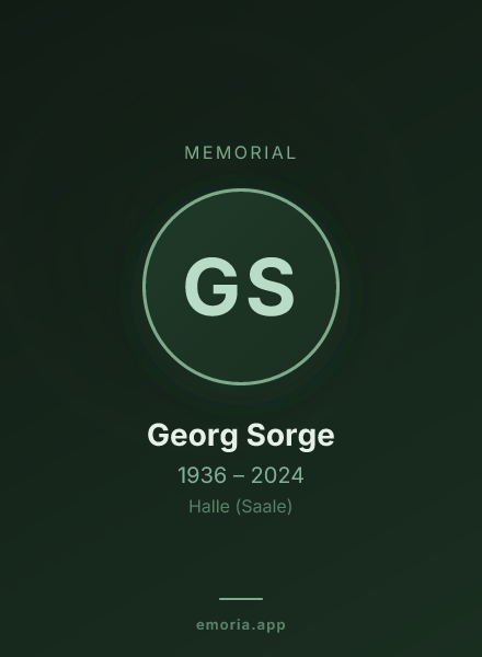 Memorial portrait of Georg Sorge