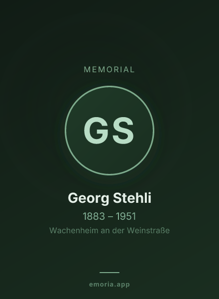 Memorial portrait of Georg Stehli