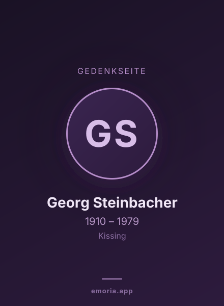 Gedenkportrait von Georg Steinbacher