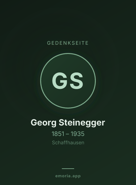 Gedenkportrait von Georg Steinegger