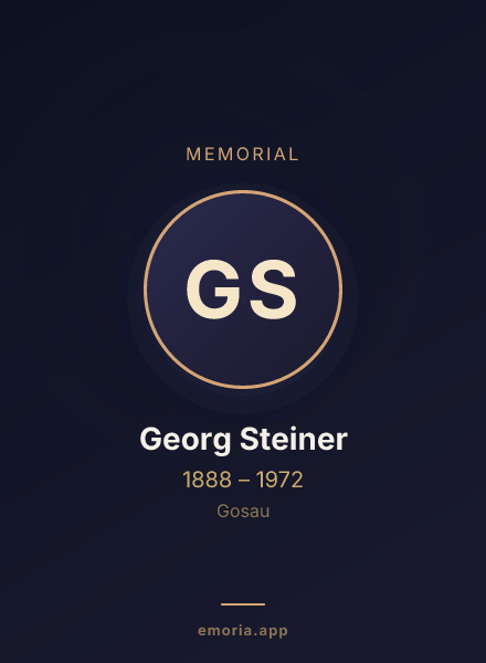 Memorial portrait of Georg Steiner