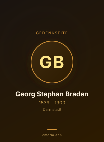 Gedenkportrait von Georg Stephan Braden