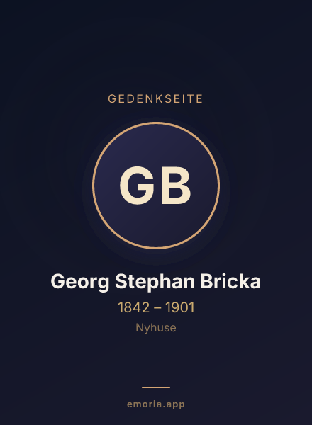 Gedenkportrait von Georg Stephan Bricka
