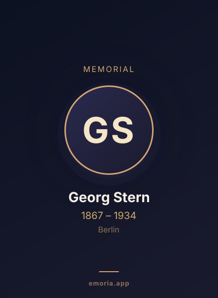 Memorial portrait of Georg Stern