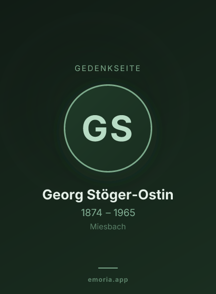 Gedenkportrait von Georg Stöger-Ostin