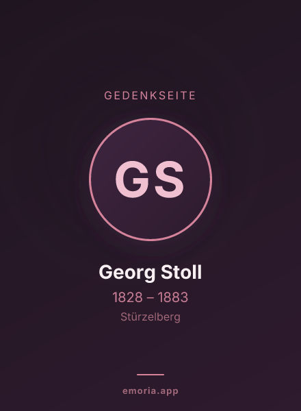 Gedenkportrait von Georg Stoll