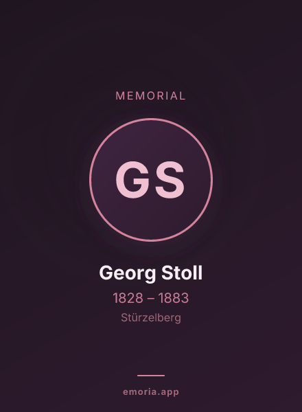 Memorial portrait of Georg Stoll