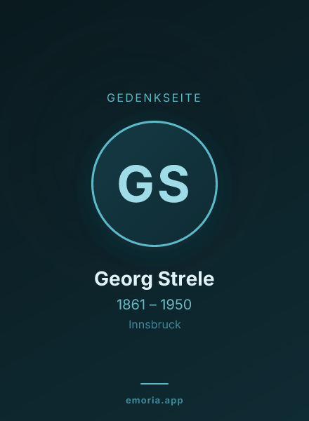 Gedenkportrait von Georg Strele