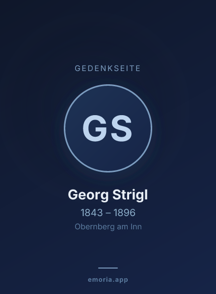 Gedenkportrait von Georg Strigl