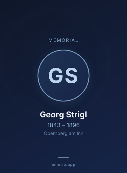 Memorial portrait of Georg Strigl