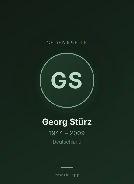 Gedenkportrait von Georg Stürz