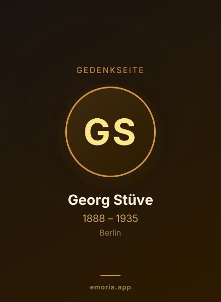 Gedenkportrait von Georg Stüve