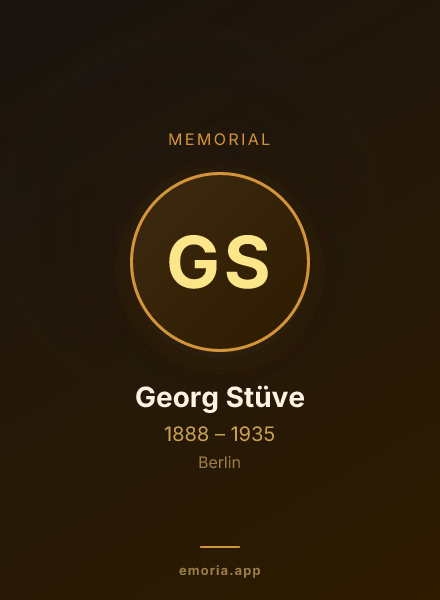 Memorial portrait of Georg Stüve