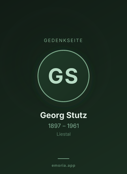 Gedenkportrait von Georg Stutz