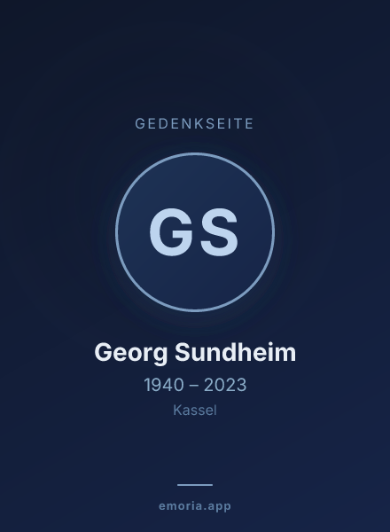 Gedenkportrait von Georg Sundheim