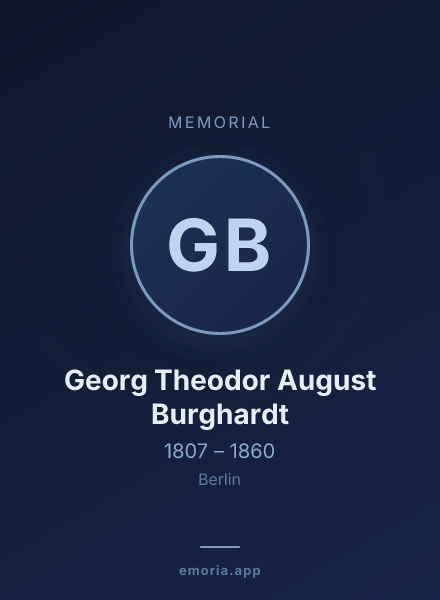 Memorial portrait of Georg Theodor August Burghardt