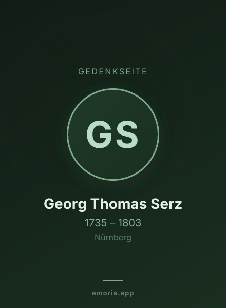 Gedenkportrait von Georg Thomas Serz