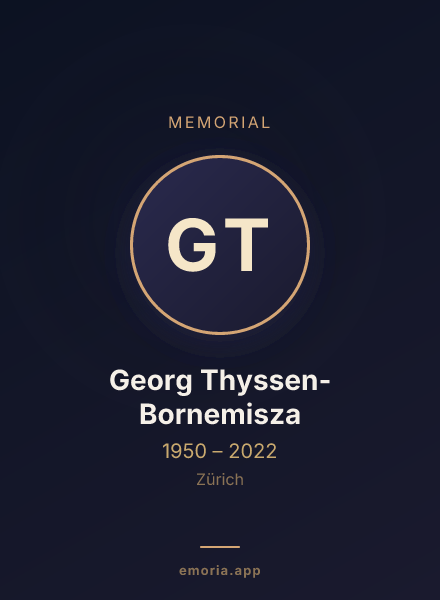 Memorial portrait of Georg Thyssen-Bornemisza