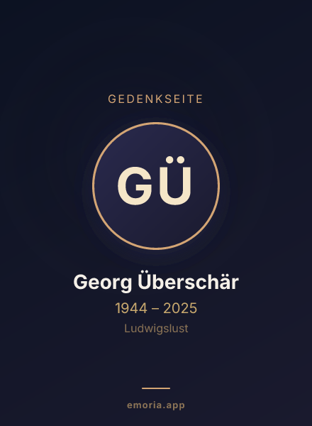 Gedenkportrait von Georg Überschär