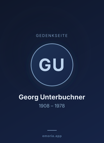 Gedenkportrait von Georg Unterbuchner