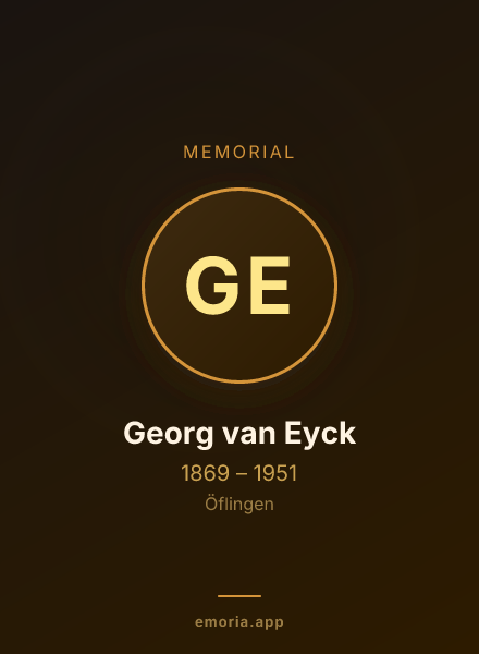 Memorial portrait of Georg van Eyck