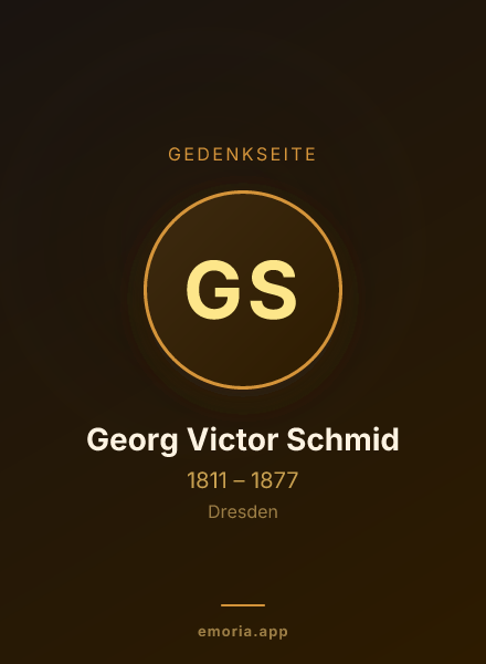Gedenkportrait von Georg Victor Schmid