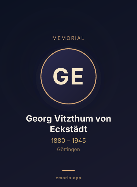 Memorial portrait of Georg Vitzthum von Eckstädt