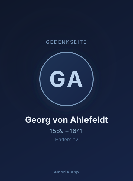 Gedenkportrait von Georg von Ahlefeldt