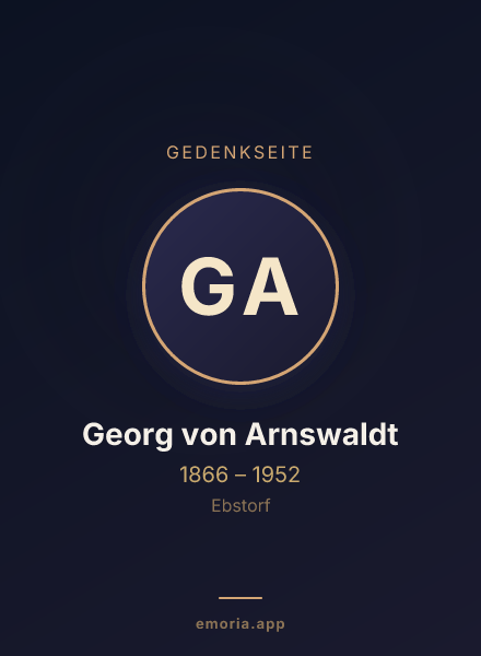 Gedenkportrait von Georg von Arnswaldt