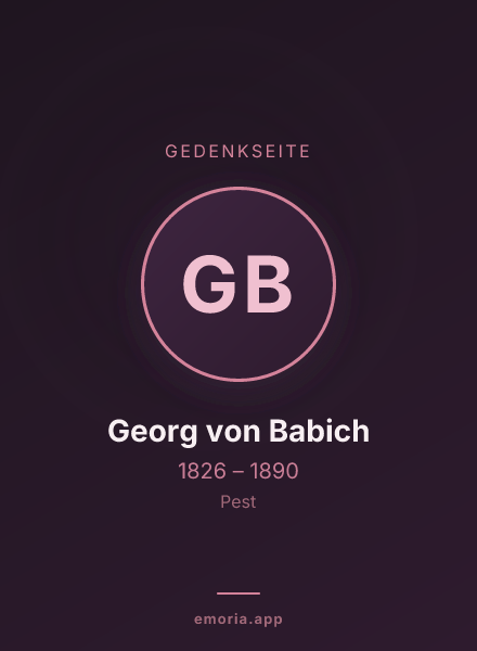 Gedenkportrait von Georg von Babich