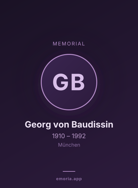 Memorial portrait of Georg von Baudissin