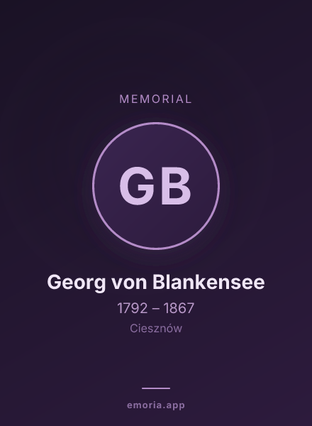 Memorial portrait of Georg von Blankensee