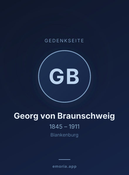 Gedenkportrait von Georg von Braunschweig