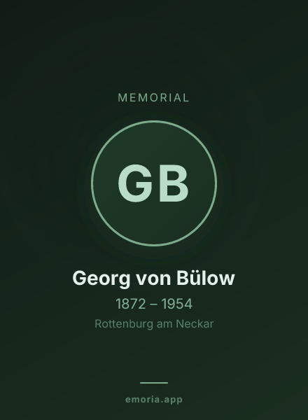 Memorial portrait of Georg von Bülow