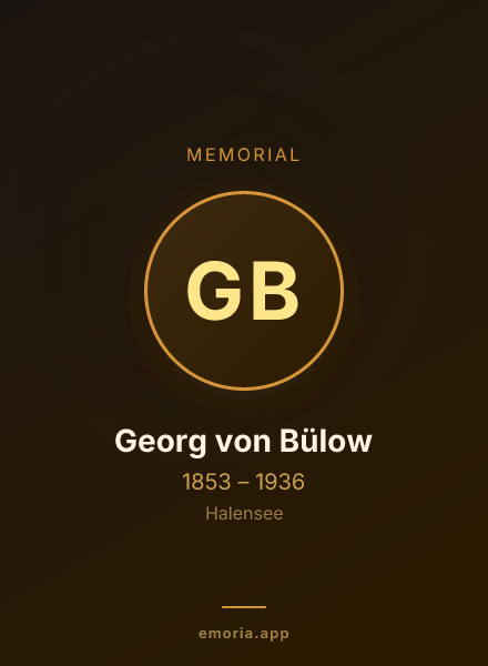 Memorial portrait of Georg von Bülow
