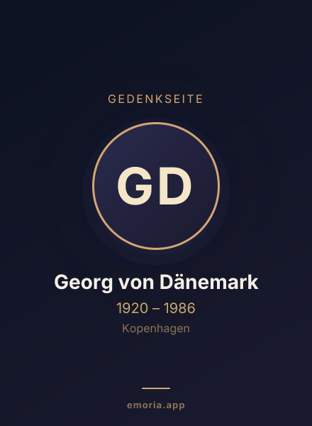 Gedenkportrait von Georg von Dänemark