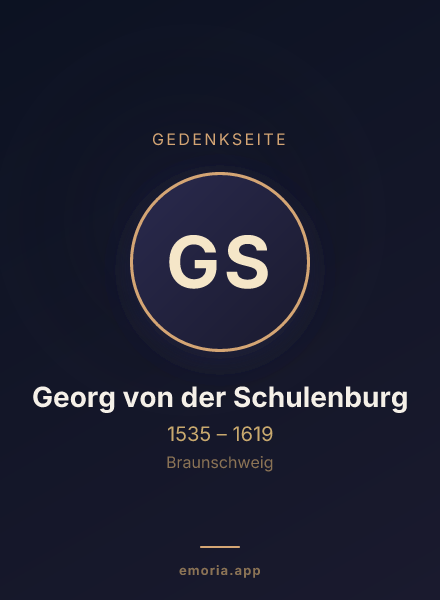 Gedenkportrait von Georg von der Schulenburg