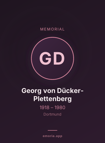 Memorial portrait of Georg von Dücker-Plettenberg